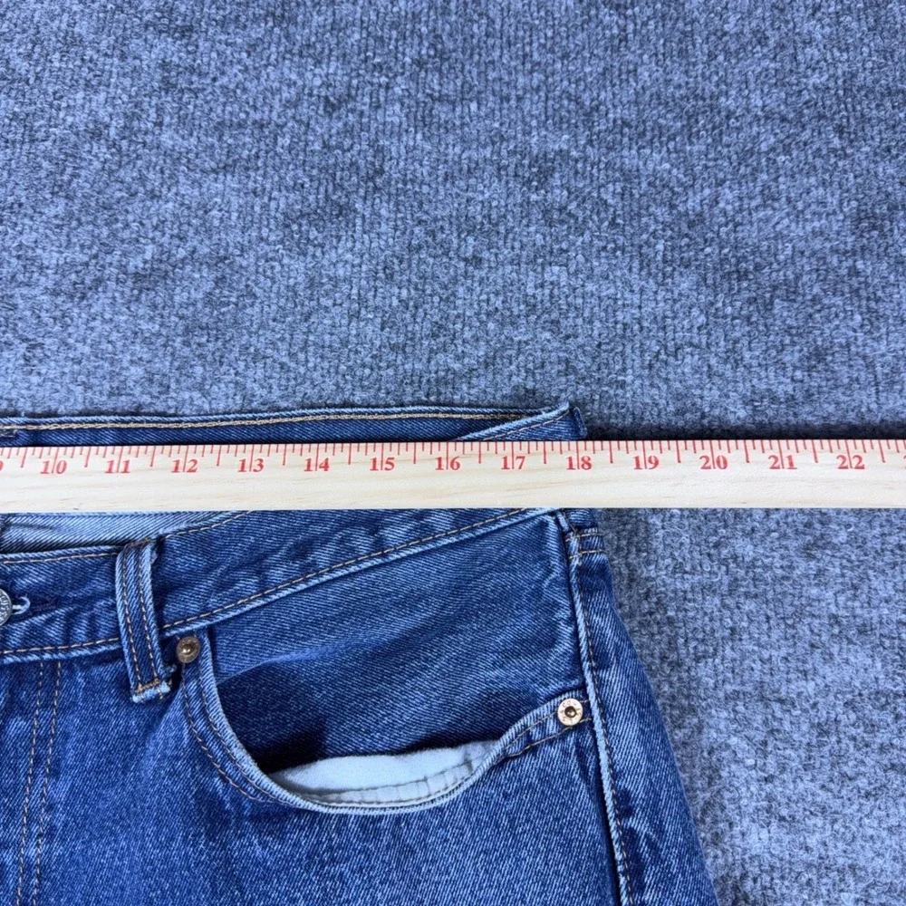 Levis 505 Regular Fit Jeans Mens 36x32 Blue Straight Leg Denim 00505-0216